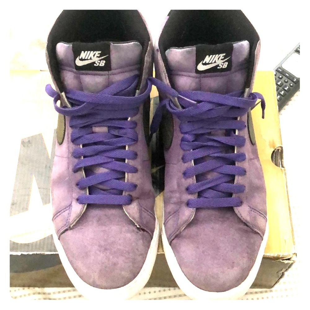 RareNike Sb Blazer Purple Suede Supreme snakeskin